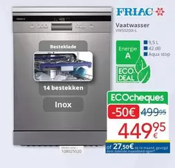 De - Vaatwasser VW50201X-L