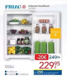 De - Inbouw koelkast. ICO 0085