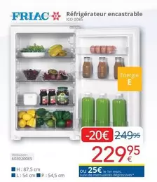 De - Réfrigérateur encastrable