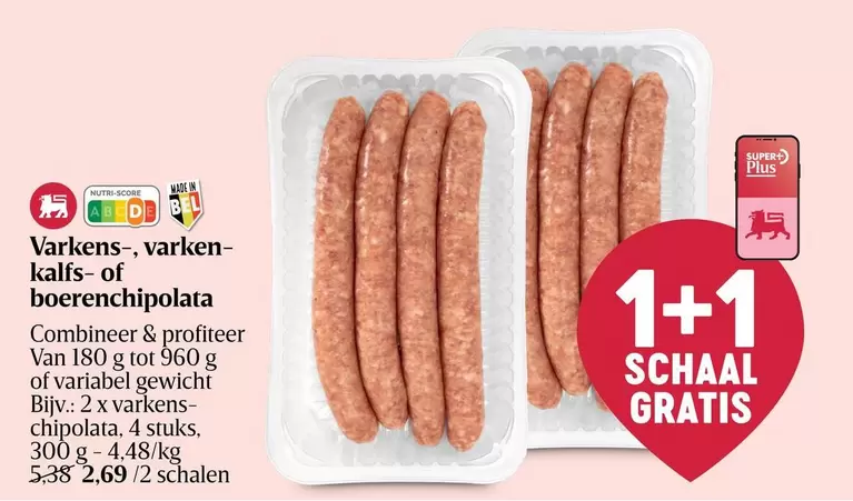Varkens-, varken- kalfs- of boerenchipolata