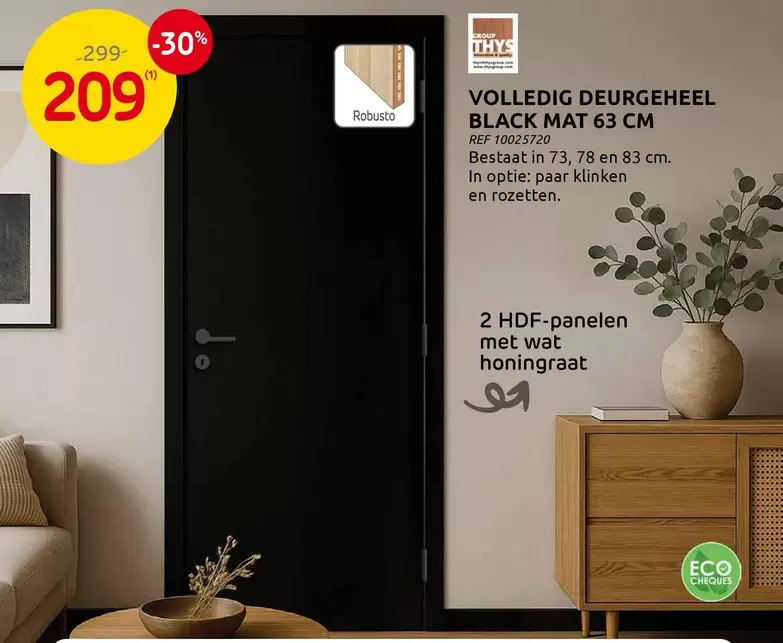 Group - VOLLEDIG DEURGEHEEL BLACK MAT 63 CM