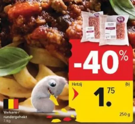 Varkens- rundergehakt