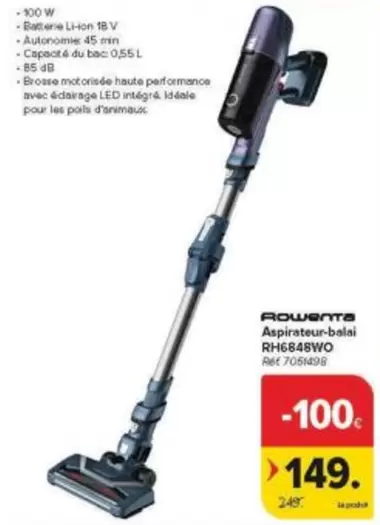 Aspirateur-balai RH6848WO