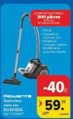 De - Aspirateur sans sac RO2915EA