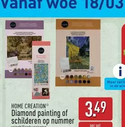 De - Diamond painting of schilderen op nummer