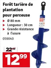 De - Forêt tarière de plantation pour perceuse