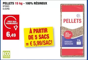 De - PELLETS 15 kg-100% RÉSINEUX