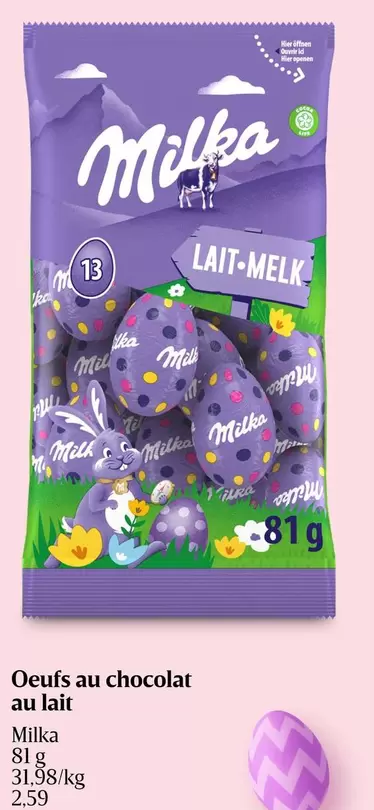 Oeufs au chocolat au lait