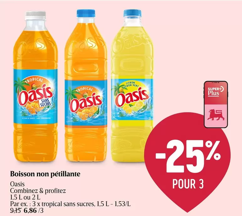 Oasis - Boisson non pétillante
