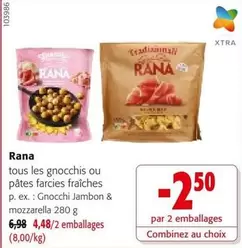 tous les gnocchis ou pâtes farcies fraîches