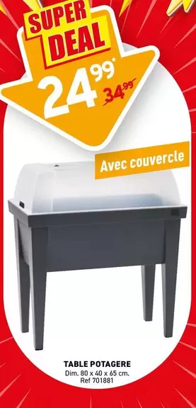 TABLE POTAGERE