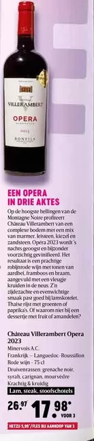 De - Chateau Villegeorge ouvert Opera A.O.C.