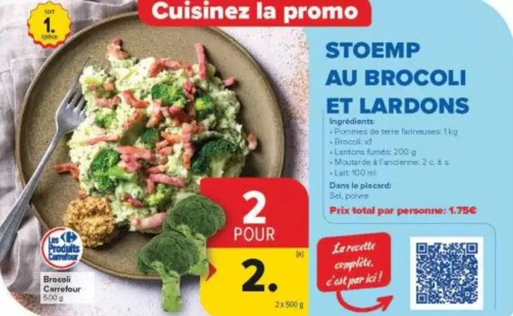 De - STOEMP AU BROCOLI ET LARDONS