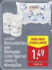 Wattestäbchen oder Wattepads Coton-tiges ou cotons à démaquiller