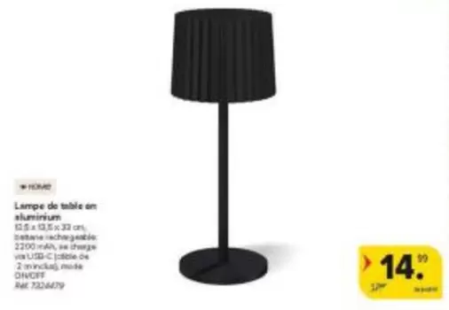 De - Lampe de table en aluminium