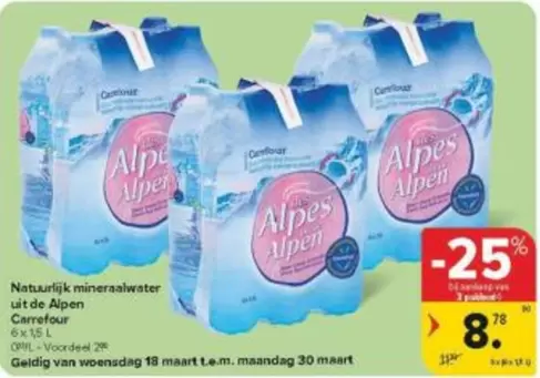 De - Natuurlijk mineraalwater uit de Alpen