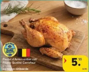 Poulet d'Antan entier roti