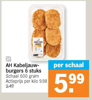 Kabeljauw-burgers 6 stuks