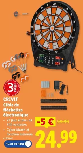 De - Cible de fléchettes électronique