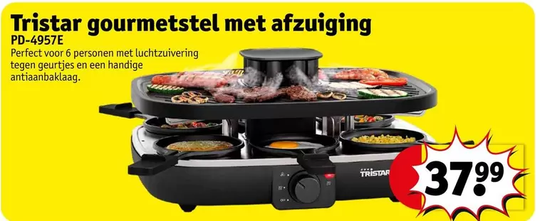 gourmetstel met afzuiging PD-4957E