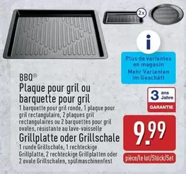 Bbq - Plaque pour gril ou barquette pour gril