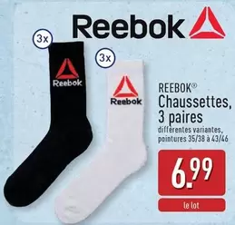 Reebok - Chaussettes, 3 paires