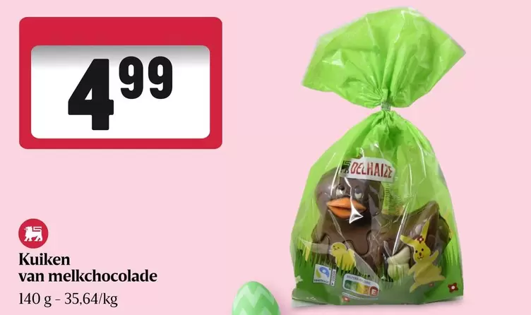Kuiken van melkchocolade