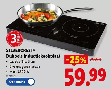 Dubbele inductiekookplaat