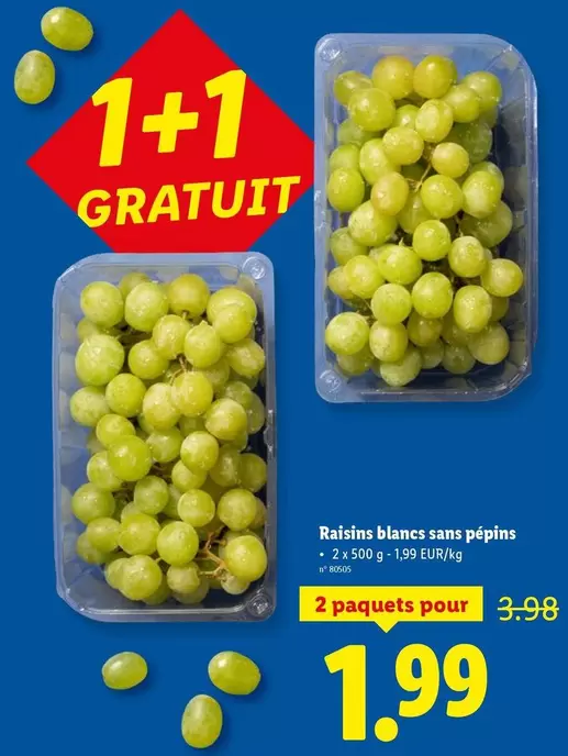Raisins blancs sans pépins