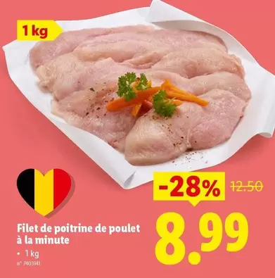 De - Filet de poitrine de poulet à la minute