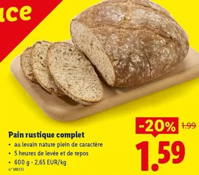 De - Pain rustique complet