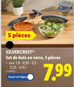 De - Set de bols en verre, 5 pièces