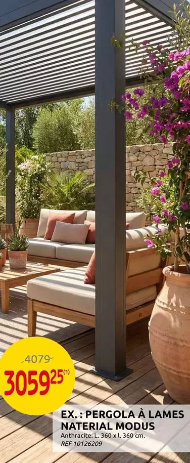 PERGOLA À LAMES MATERIEL MODUS