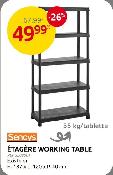ÉTAGÈRE WORKING TABLE