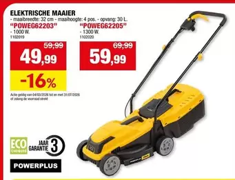 De - ELEKTRISCHE MAAIER - POWEG62203 / POWEG62205