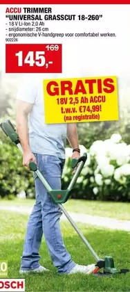 Bosch - ACCU TRIMMER "UNIVERSAL GRASSCUT 18-260"