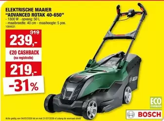 Bosch - ELEKTRISCHE MAAIER "ADVANCED ROTAK 40-650"