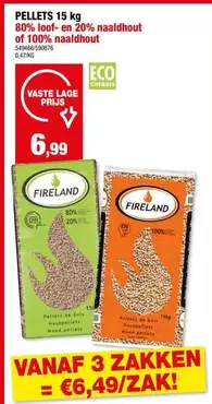 De - PELLETS 15 kg 80% loof- en 20% naaldhout of 100% naaldhout