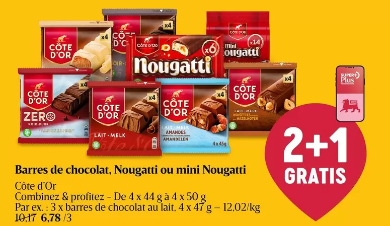 De - Barres de chocolat. Nougatti ou mini Nougatti