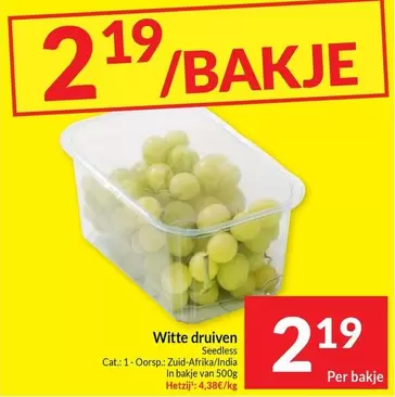 Cat - Witte druiven Seedless