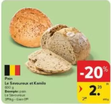 Pain Le Savoureux et Kamilo