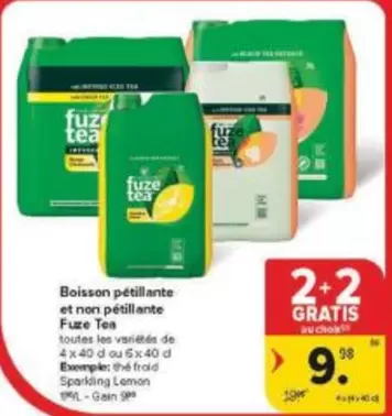 De - Boisson pétillante et non pétillante