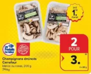 Champignons émincés