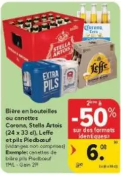 Extra - Bière en bouteilles ou canettes