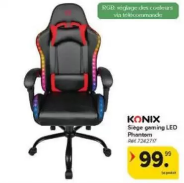 Siège gaming LED Phantom R64 7242717