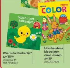 Waar is het kuikentje? / Uitscheurbare kleurplaten color - Pasen