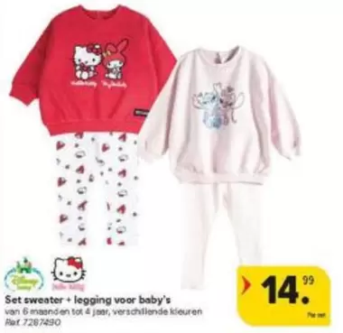 Set sweater + legging voor baby's