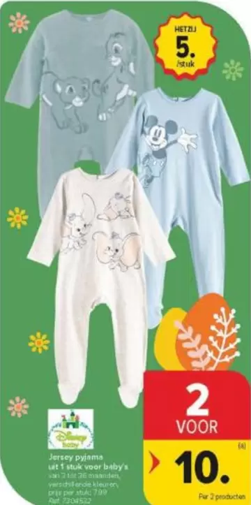 Disney - Jersey pyjama set T-shirt voor baby's