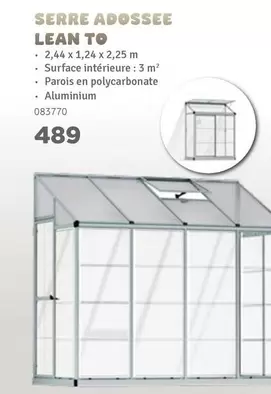 SERRE ADOSSEE LEAN TO 083770