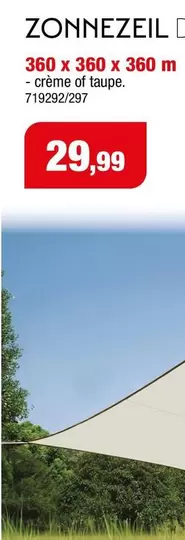 ZONNEZEIL 360 x 360 x 360 m 719292/297